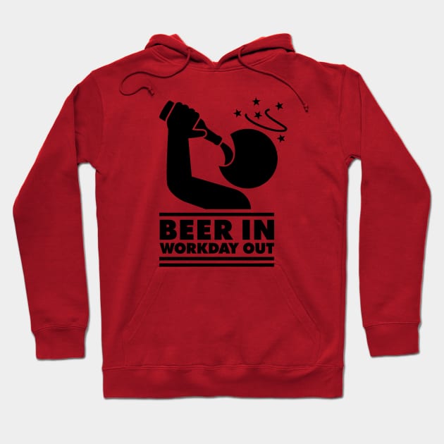 Beer in - Workday out (black) Hoodie by hardwear